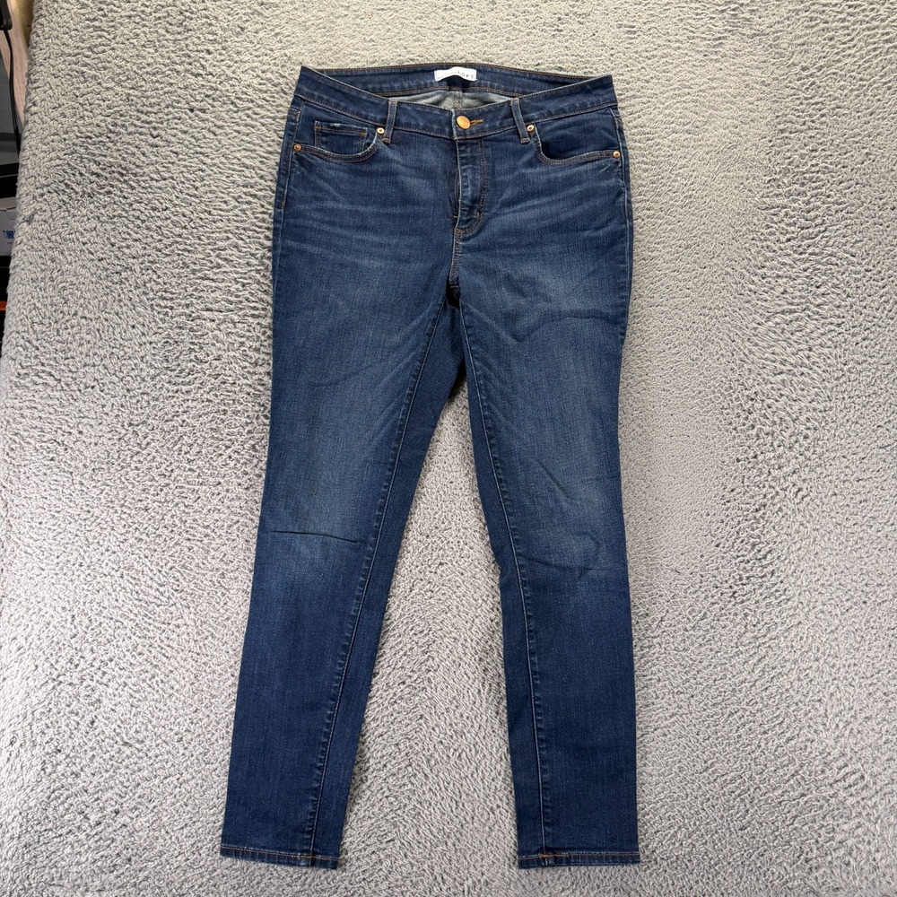 Loft Jeans Women's 8 Blue Cotton Denim Skinny Curvy Streetwear Faded Stretch